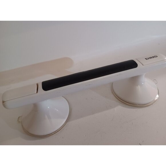 EHRRD Suction Cup Grab Bar Handle 12 inch Bathroom Non Slip Secure White Black - Picture 2 of 12